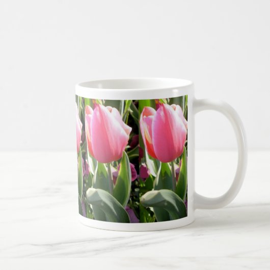Hübsche rosa Tulpe-Tasse Kaffeetasse (Rechts)