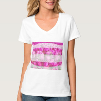 Hübsche rosa Tulpen Blumen floral T-Shirt