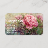 hübsche Rosa Tulpen Blumengarten Gewohnheit Visitenkarte (Rückseite)