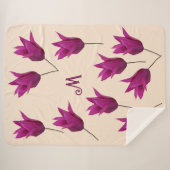 Hübsche, rosa Tulpen, geblümt Sherpadecke (Vorderseite (Horizontal))