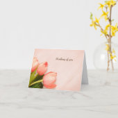 hübsche Rosa Tulpen Karte (Gelbe Blume)