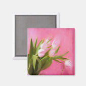 Hübsche rosa Tulpen Magnet (Vorderseite/Rückseite)
