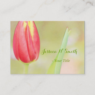 hübsche rosa Tulpenblumen-Foto-Kunst professionell Visitenkarte