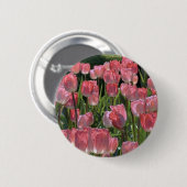 Hübsche rosa Tulpenbrosche Button (Vorne & Hinten)