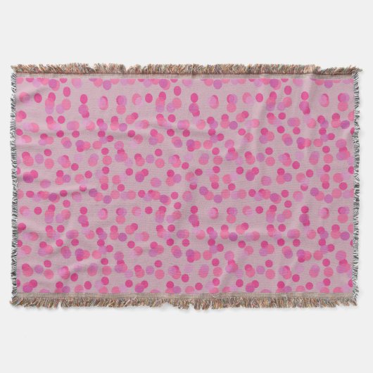 hübsche rosa Tupfen Decke (Vorderseite)