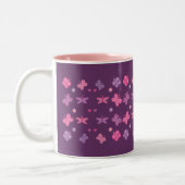 Hübsche rosa u. lila Tasse mit (Links)