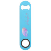 Hübsche, rosa und blaue Lippen Speed Flaschenöffner (Vorderseite)