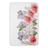 Hübsche Rosa- und Blaufarben-Blume Badematte (Vorderseite Vertikal)