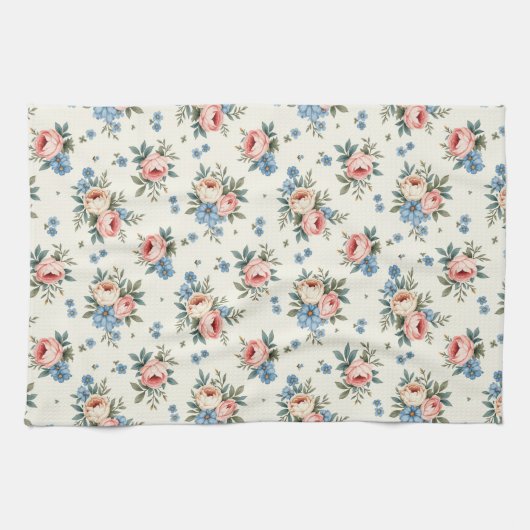 Hübsche Rosa- und Blautönen Geschirrtuch (Horizontal)