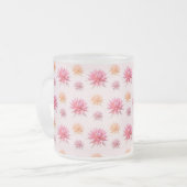 Hübsche Rosa- und Gelbblumen Mattglastasse (Vorderseite Links)