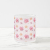 Hübsche Rosa- und Gelbblumen Mattglastasse (Mittel)