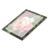 Hübsche rosa und gelbe Blume. floral Notizblock (angewinkelt)