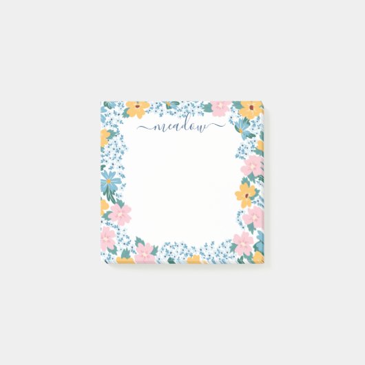 Hübsche Rosa- und Gelbfärbung Post-it Klebezettel (Vorderseite)