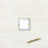 Hübsche Rosa- und Gelbfärbung Post-it Klebezettel (Auf Schreibtisch)