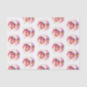 Hübsche Rosa und Gold Heißluftballons Seidenpapier (Vorderseite)