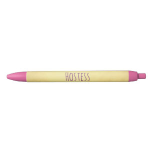 Hübsche Rosa-und Goldhosteß Kugelschreiber