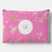 Hübsche Rosa- und Goldmarmor Zubehörtasche (Vorderseite)