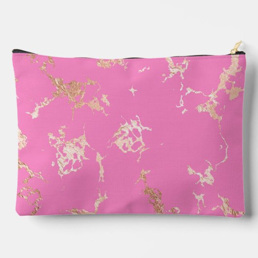 Hübsche Rosa- und Goldmarmor Zubehörtasche (Rückseite)