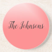 Hübsche Rosa und Schwarz Getränkeuntersetzer (Vorne)