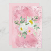 Hübsche, rosa und weiße Blume Ankündigung (Vorne/Hinten)