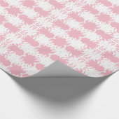 Hübsche, rosa und weiße Geschenkwrake Geschenkpapier (Ecke)