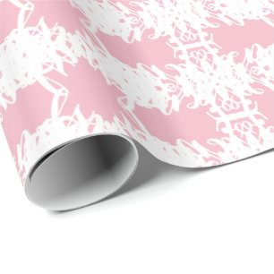 Hübsche, rosa und weiße Geschenkwrake Geschenkpapier