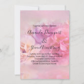 Hübsche Rosa und Weiße Nelken Foto Hochzeit Einladung (Vorderseite)