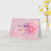 Hübsche rosa und weiße Nelken Fotografie Geburtsta Karte (Gelbe Blume)