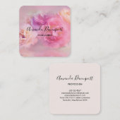 Hübsche rosa und weiße Nelken Fotografie Quadratische Visitenkarte (Vorne/Hinten)