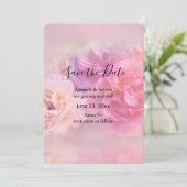 Hübsche rosa und weiße Nelken Fotografie Save The Date (Stehend Vorderseite)