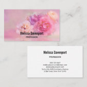 Hübsche rosa und weiße Nelken Fotografie Visitenkarte (Vorne/Hinten)