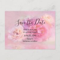 Hübsche Rosa und Weiße Nelken Save the Date