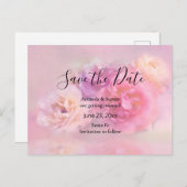 Hübsche Rosa und Weiße Nelken Save the Date Einladungspostkarte (Vorne/Hinten)
