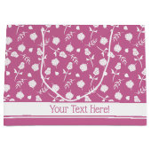 Hübsche Rosa und Weiße Rosen Rosenknospe, Blumendr Große Geschenktüte (Vorderseite)