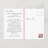 Hübsche Rosa- und Weißgeburt Postkarte (Rückseite)