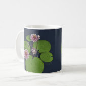 Hübsche Rosa Wasserlilie und Libelle Kaffeetasse (Vorderseite Links)