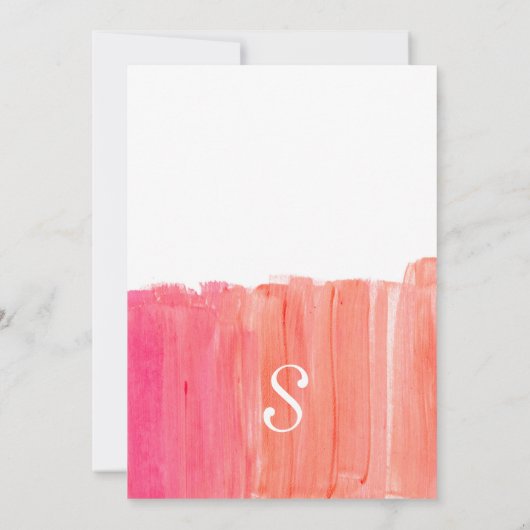 Hübsche rosa Watercolor-Abschluss-Party Einladung (Rückseite)