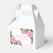 Hübsche rosa Wedding Eckblumensträuße Geschenkschachtel (Rückseite)