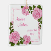Hübsche rosa Wedding Eckblumensträuße Keramikornament (Rechts)