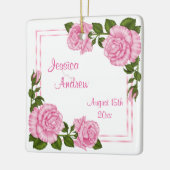 Hübsche rosa Wedding Eckblumensträuße Keramikornament (Links)
