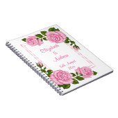 Hübsche rosa Wedding Eckblumensträuße Notizblock (Rechte Seite)
