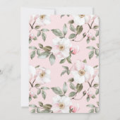 Hübsche Rosa-Weiße Blume Hochzeit Einladung (Rückseite)