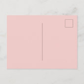Hübsche rosa weiße Herzfransen Postkarte (Rückseite)