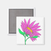 Hübsche rosa whimsical Acryl-Blumenmalerei Magnet (Vorderseite/Rückseite)
