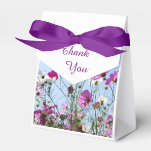 Hübsche rosa Wiesenblumen Danke Geschenkschachtel