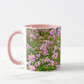 Hübsche rosa Wildblumen, Fluss, natürliche Blume Tasse (Links)