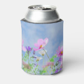 Hübsche rosa wilde Blumenwiese Dosenkühler (Kanne Rückseite)