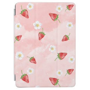Hübsche rosa Wolken und süße Erdbeeren   iPad Air Hülle
