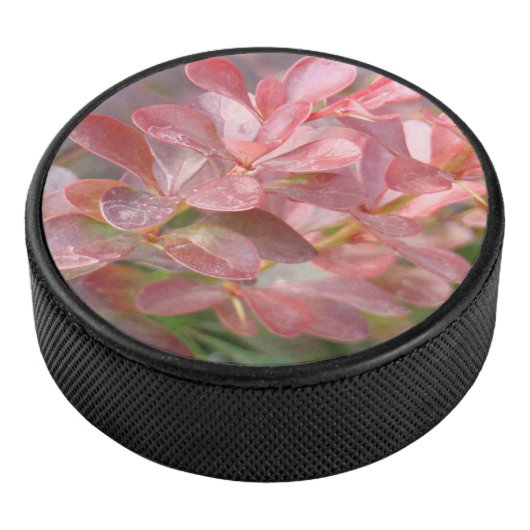 Hübsche rosa Zweige Eishockey Puck (3/4)