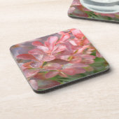 Hübsche rosa Zweige Getränkeuntersetzer (Linke Seite)